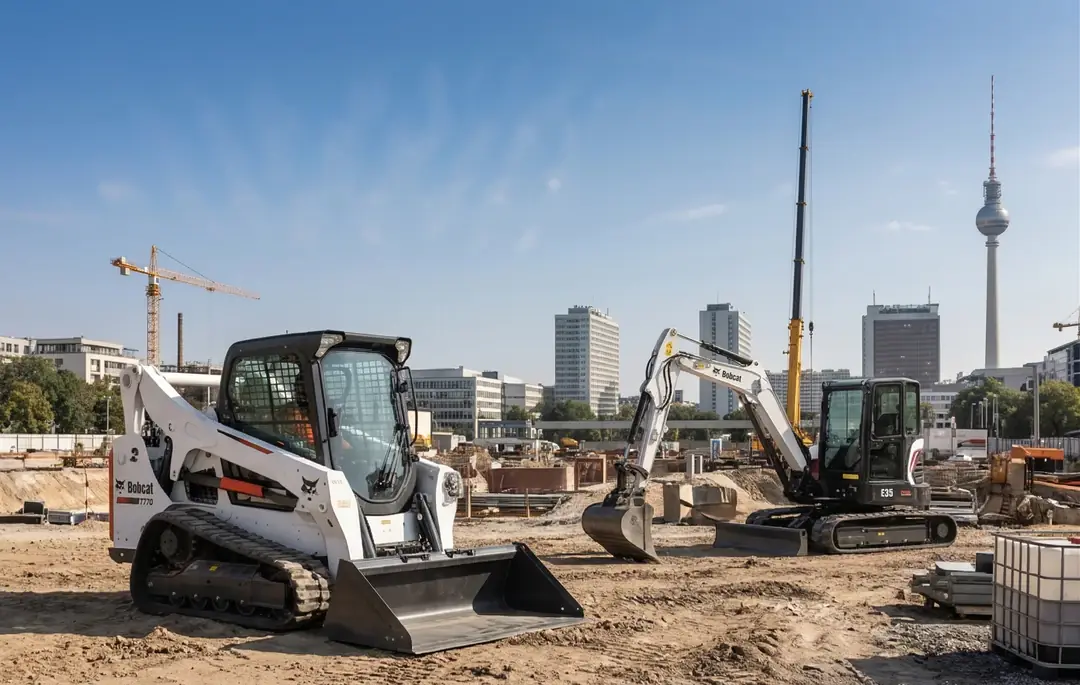 Bobcat Maschinen auf einer Berliner Baustelle